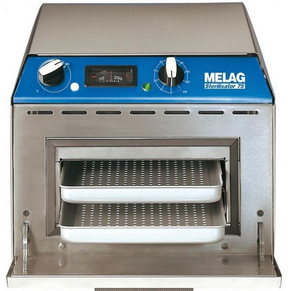 MELAG 75 típusú sterilizátor, forró levegő