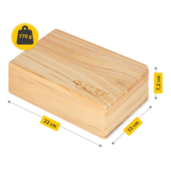 Drvena kocka / blok za jogu FIZJO