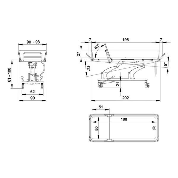 Kolica za tuširanje za starije osobe
