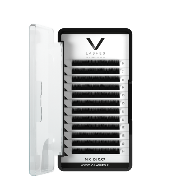 VLashes PLATINUM D uvijene trepavice dužine 6