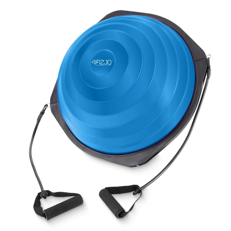 Ravnotežna polulopta s užadima 60cm - plava FIZJO