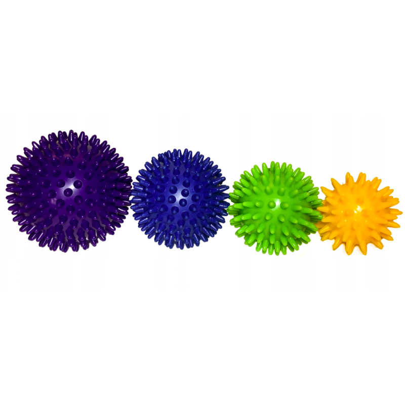 REA spiky akupresurne masažne loptice (4 komada) 