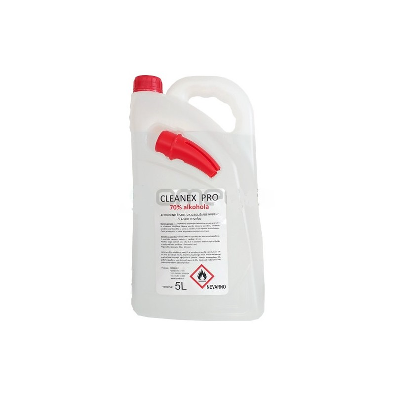 Cleanex Pro 5L, alkoholno sredstvo za čišćenje površine 70%