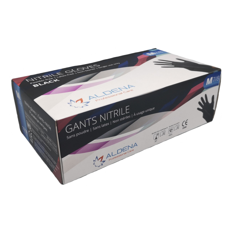 Nitrilne rukavice Aldena 1000 kom - crne