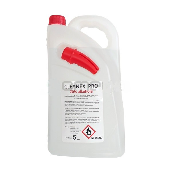 Cleanex Pro 5L, alkoholno dezinfekcijsko sredstvo 70% + prskalica