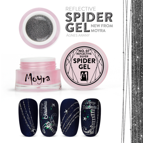 Moyra SPIDER GEL No.7 - REFLECTIVE SREBRNA