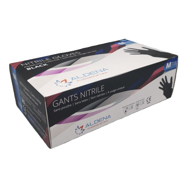 Nitrilne rukavice Aldena 1000 kom - crne