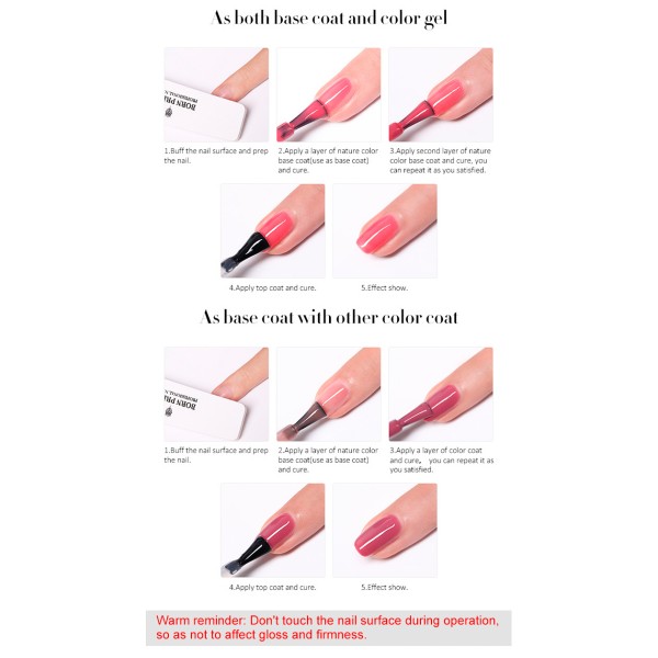 Born Pretty Gel Polish Bright Spring Color Rubber Base PE01