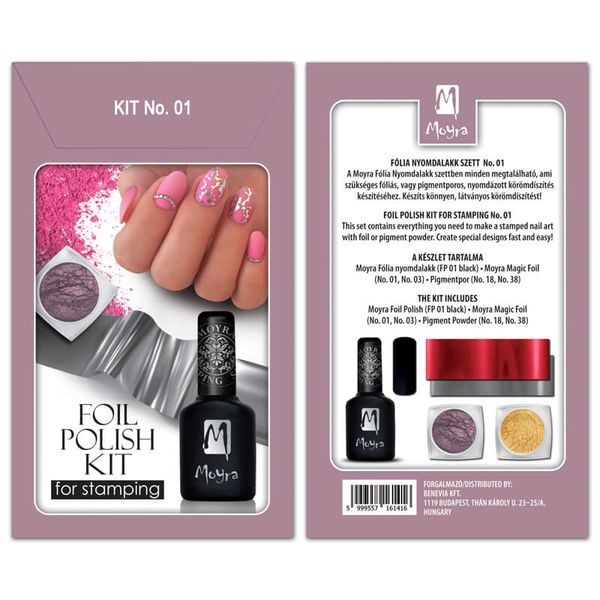 Moyra Foil polish KIT for stamping Nr.01