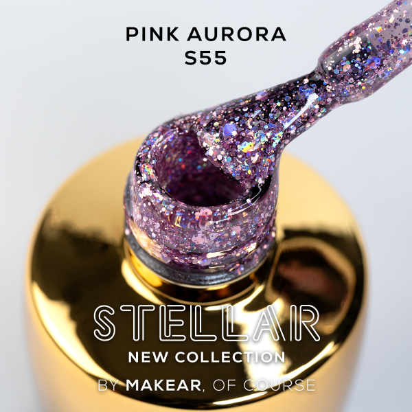 Makear Pink Aurora gél lakk S55