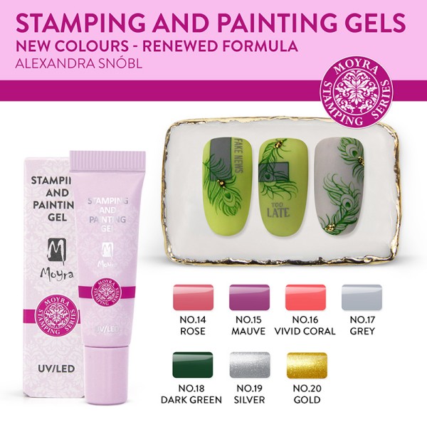 Moyra Stamping and Painting gel Nr.18 - Dark Green