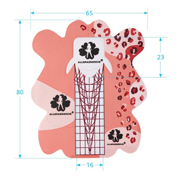 Šabloni za nokte - panter 500kom