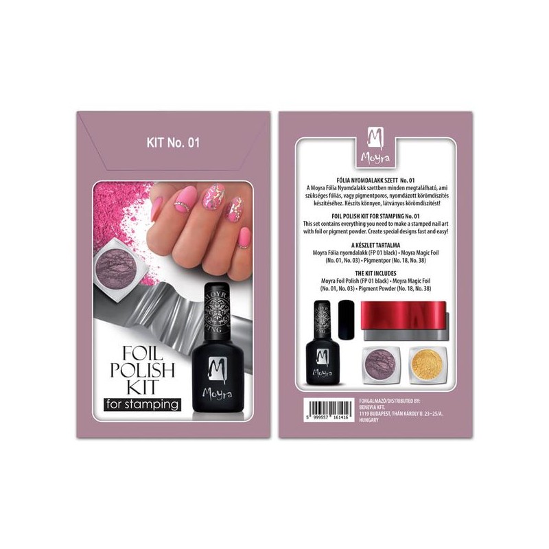 Moyra Foil polish KIT for stamping Nr.01