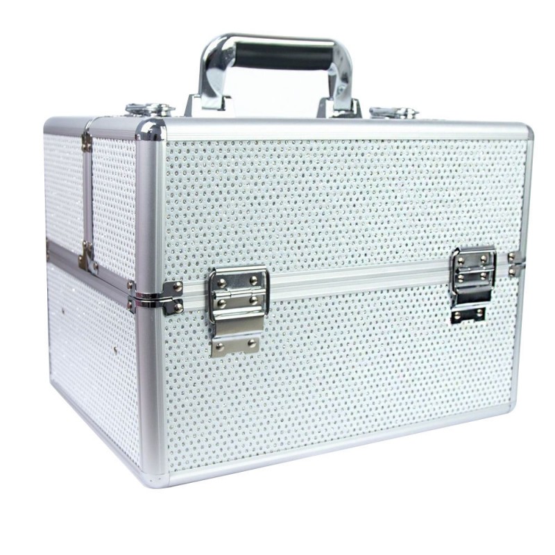 Kozmetični kofer Bijeli - kristali