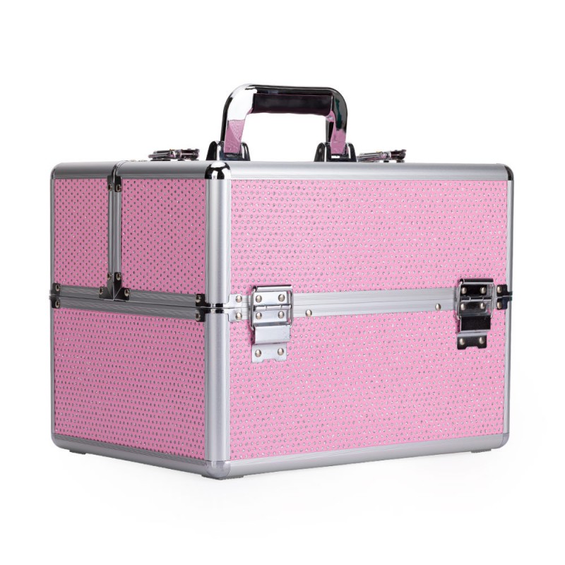 Kozmetični kofer Roza - kristali