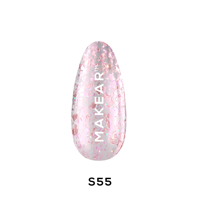 Makear Pink Aurora gel lak S55