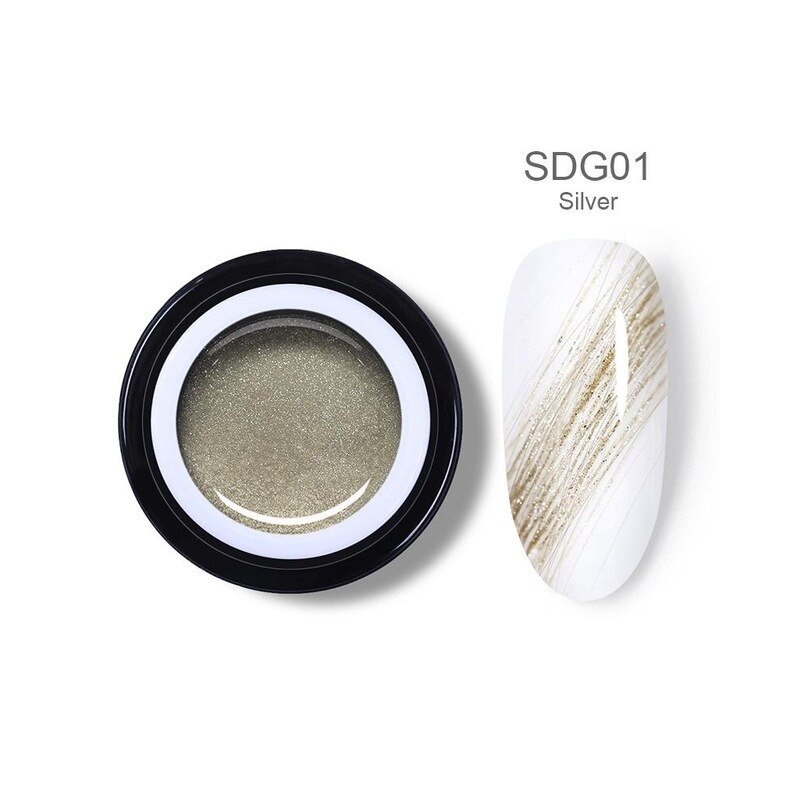 SDG01 Sparkling Drawing Spider Gel Silver - BORN PRETTY