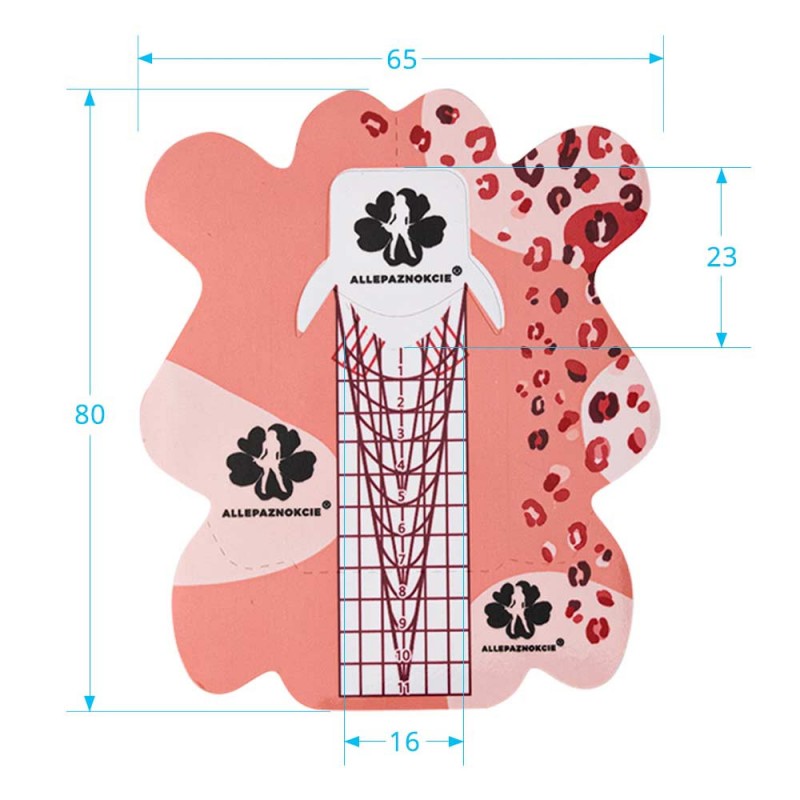 Šabloni za nokte - panter 500kom